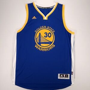 Adidas Steph Curry Jersey #30 Golden State Warriors NBA Men’s XL Length +2" EUC!